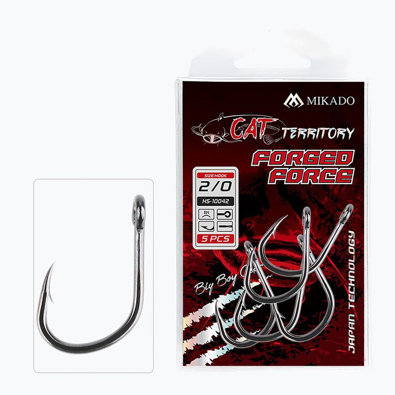 Haczyk sumowy Mikado Cat Territory Forged Force 4 szt. czarny nikiel