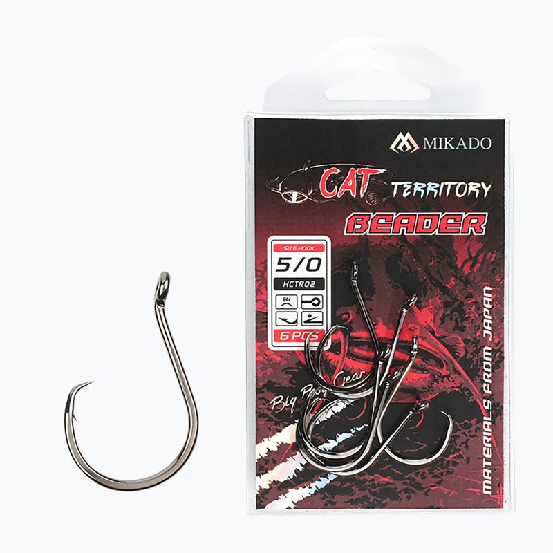 Haczyk sumowy Mikado Cat Territory Beader 5 szt. czarny nikiel