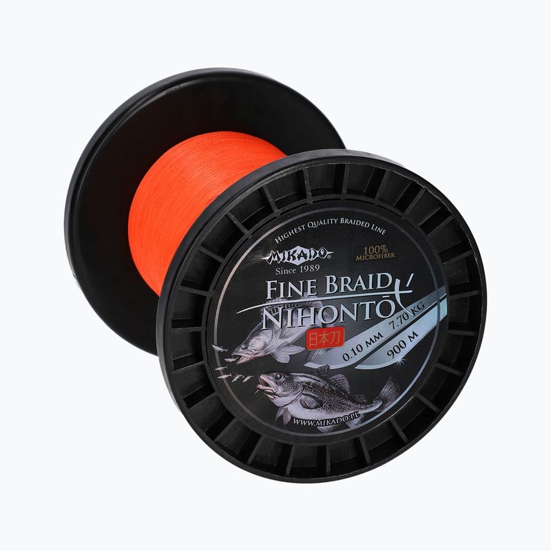 Plecionka spinningowa Mikado Nihonto Fine Braid 900 m fluo pomarańczowa