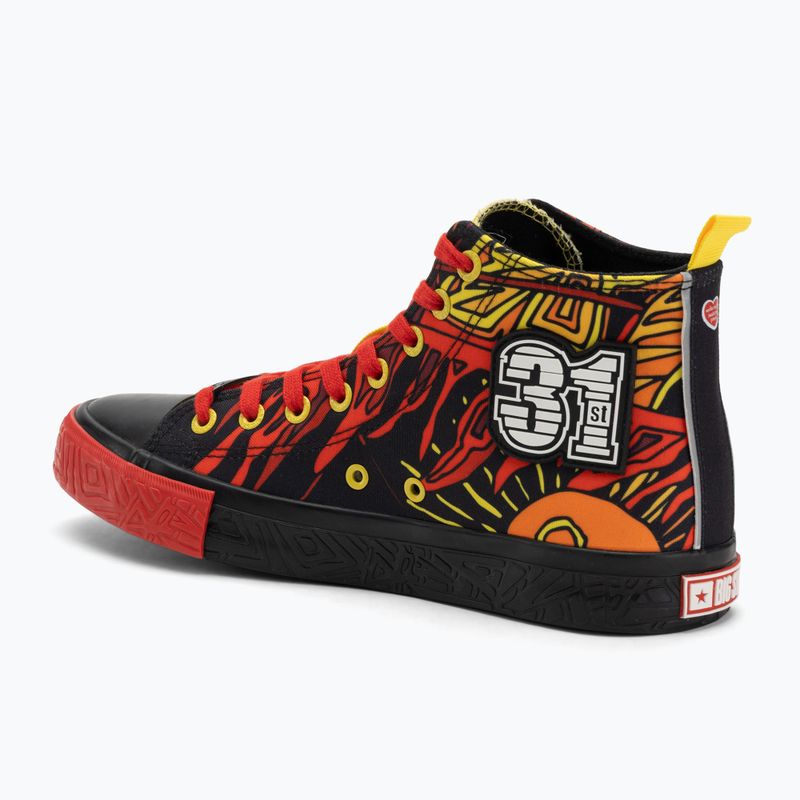 Trampki męskie BIG STAR SS174501 black/red/yellow 3