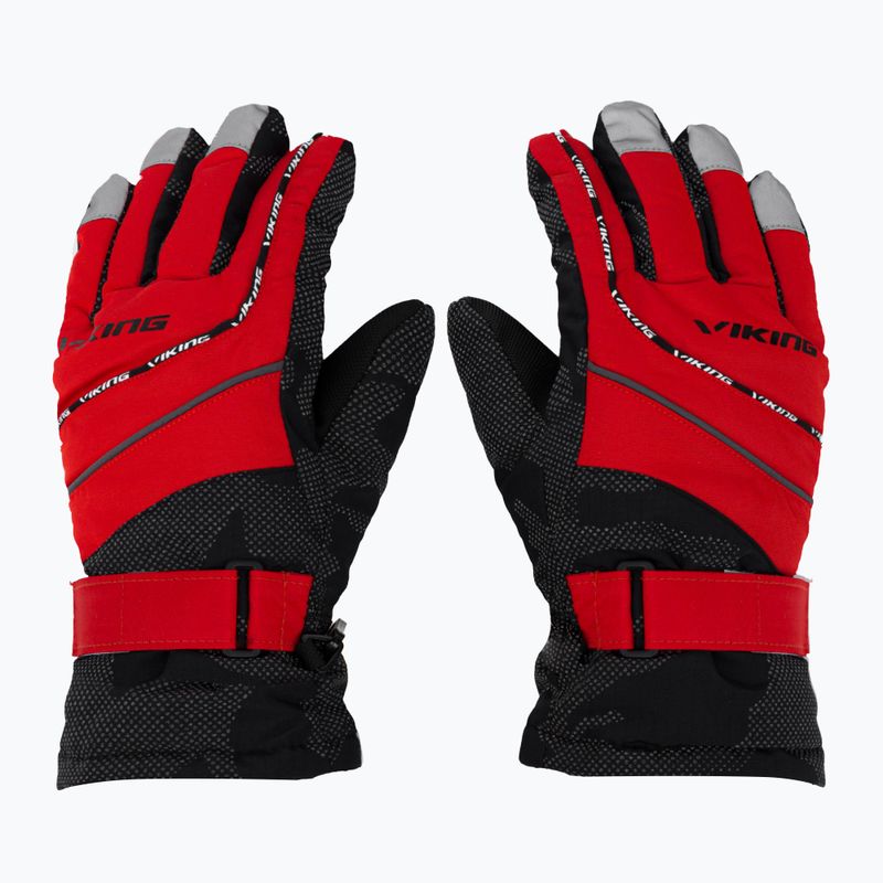 Rękawice narciarskie dziecięce Viking Mate red 2