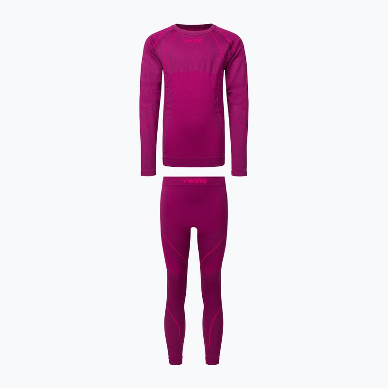 Komplet bielizny termoaktywnej dziecięcej Viking Skido Recycled pink 4
