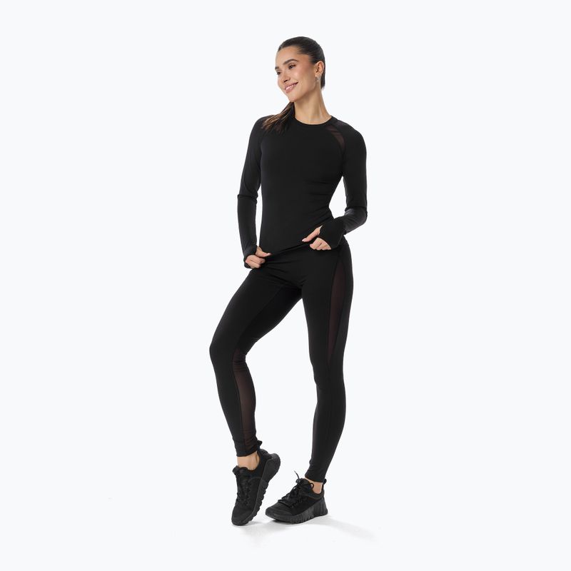 Longsleeve treningowy damski Cardio Bunny czarny 2