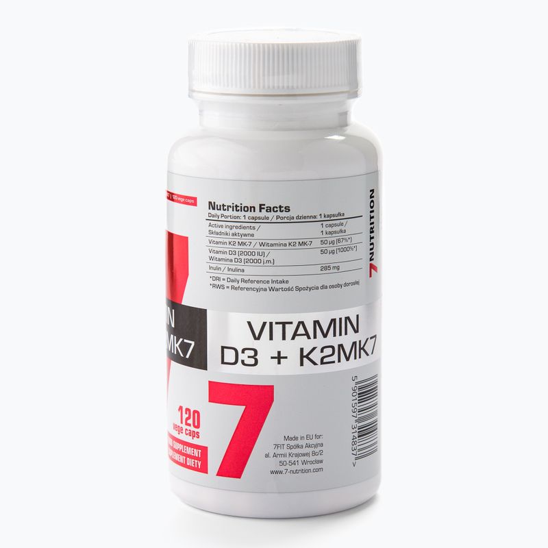 Witamina D3+K2 MK7 7Nutrition D3+K2 MK7 120 kapsułek 3