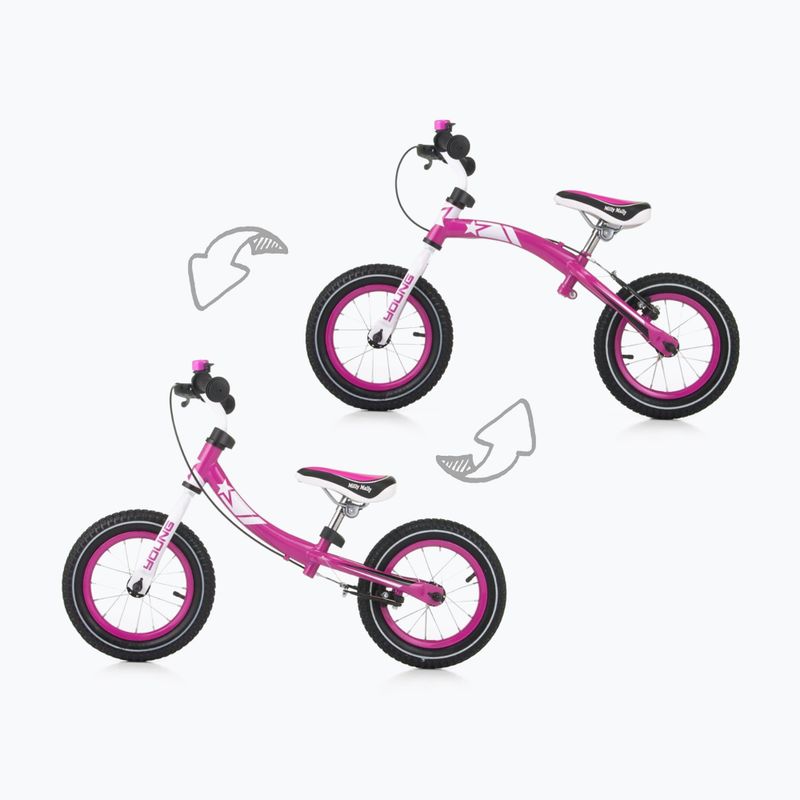 Rowerek biegowy Milly Mally Young pink 8