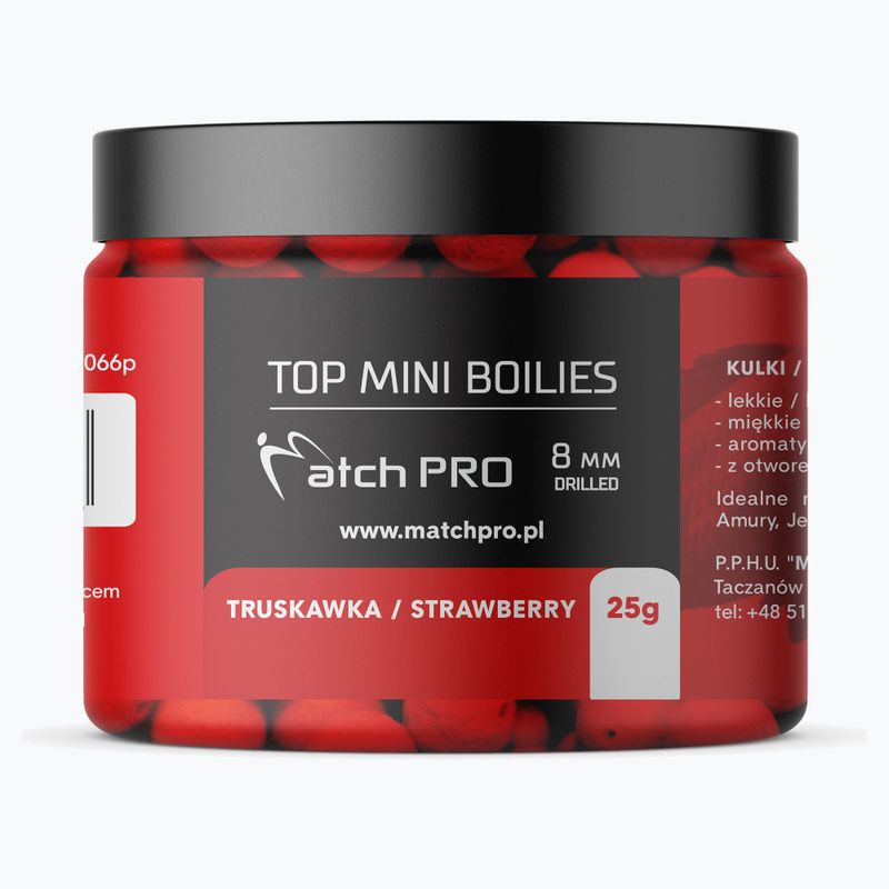 Kulki haczykowe MatchPro Top Boiles Truskawka 8 mm
