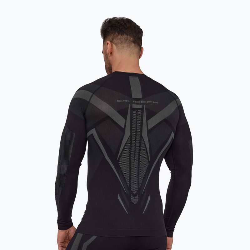 Bluza termoaktywna męska Brubeck Dry black/graphite 2
