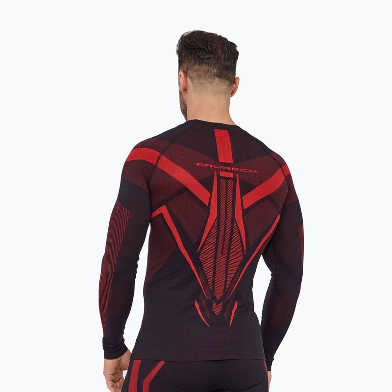 Bluza termoaktywna męska Brubeck Dry black/red 2