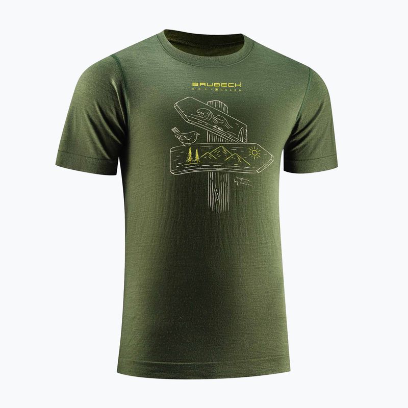 Koszulka termoaktywna męska Brubeck Outdoor Wool Pro dark green 3