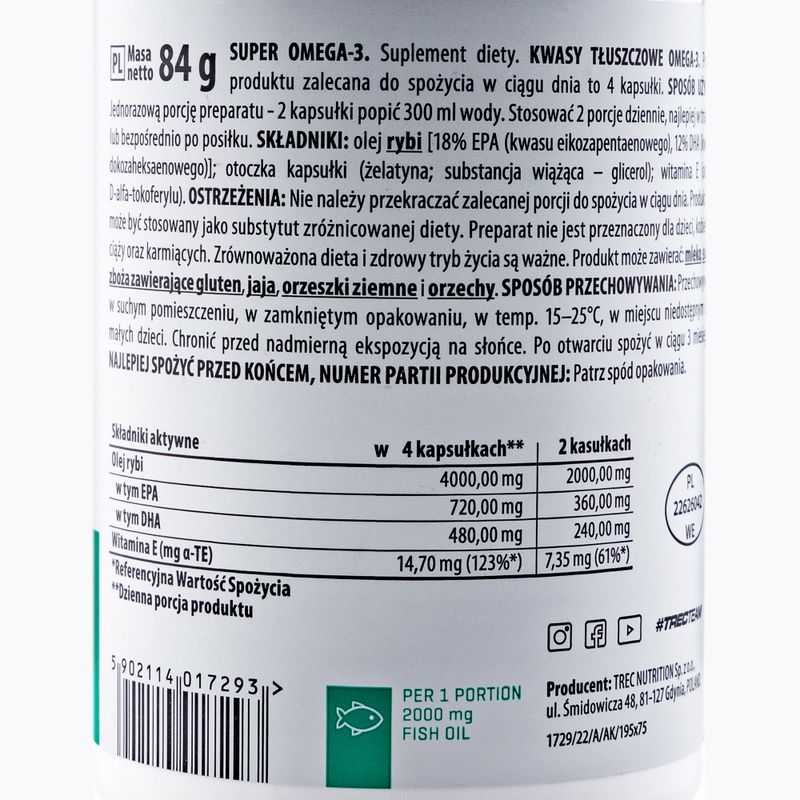 Kwasy tłuszczowe Trec Vitality Super Omega 3 60 kapsułek 2