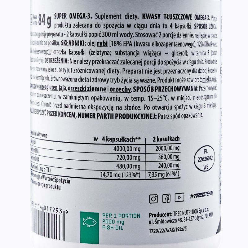 Kwasy tłuszczowe Trec Vitality Super Omega 3 60 kapsułek 3