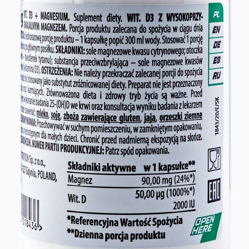 Suplement Trec Vitamin D3 + Magnesium 60 kapsułek 3