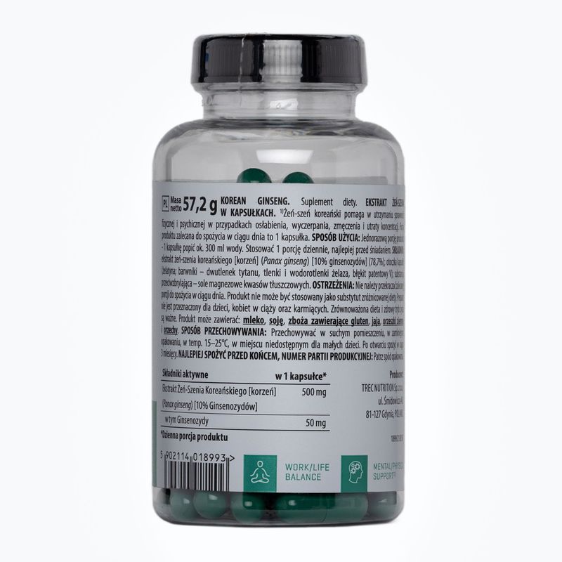 Suplement Trec Vitality Korean Ginseng 90 kapsułek 2
