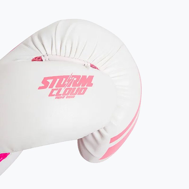 Rękawice bokserskie StormCloud Bolt 2.0 white/pink 9