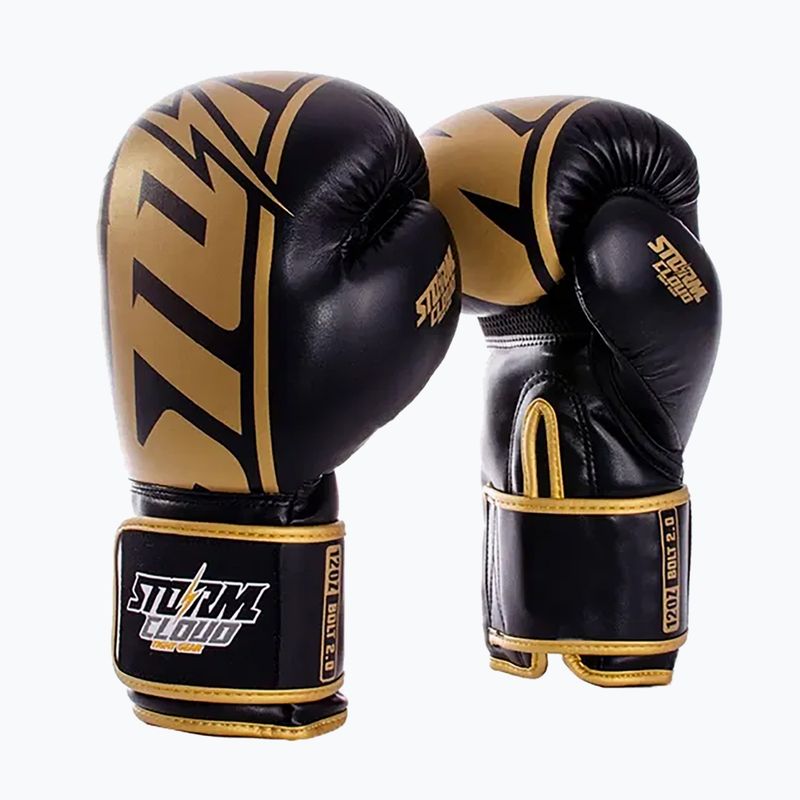 Rękawice bokserskie StormCloud Bolt 2.0 black/gold 2