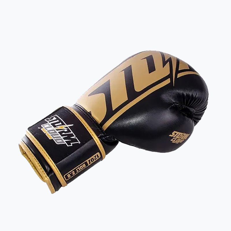 Rękawice bokserskie StormCloud Bolt 2.0 black/gold 7
