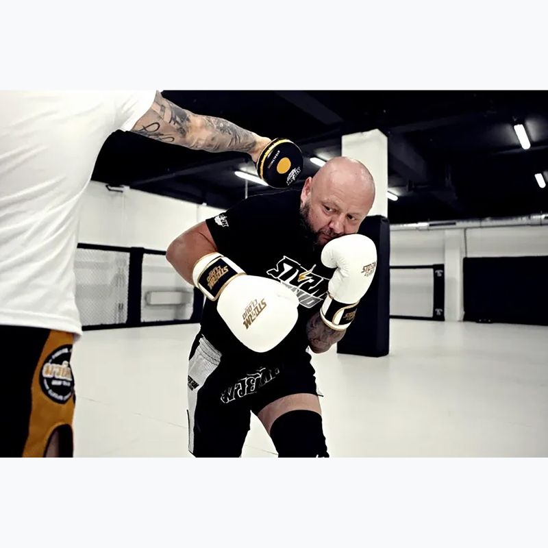 Rękawice bokserskie StormCloud Boxing Pro white/gold 9