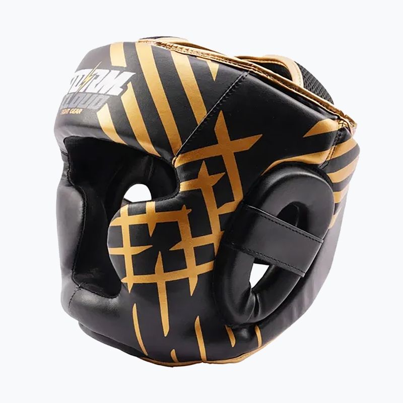 Kask bokserski StormCloud Lynx black/gold 2