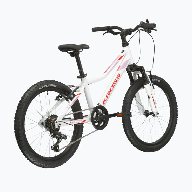 Rower dziecięcy KROSS Lea Mini 2.0 biały/czerwony/połysk 3