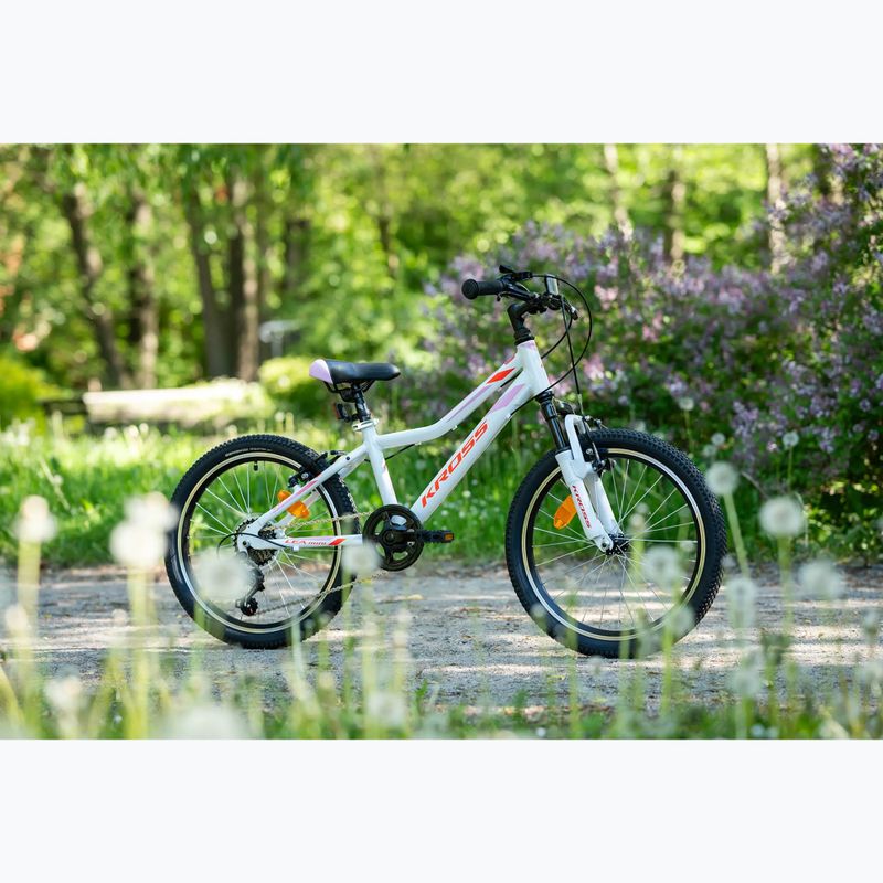 Rower dziecięcy KROSS Lea Mini 2.0 biały/czerwony/połysk 12