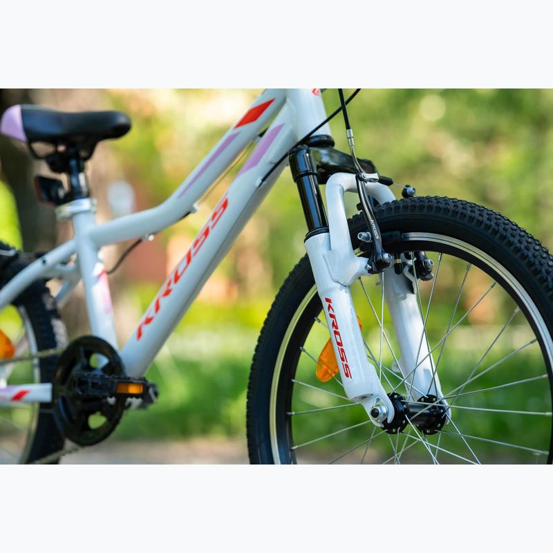 Rower dziecięcy KROSS Lea Mini 2.0 biały/czerwony/połysk 13