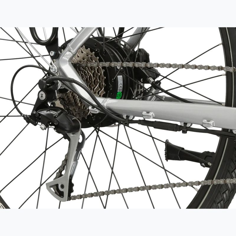 Rower elektryczny KROSS Sentio Hybrid 2.0 el. 504 Wh srebrny/czarny/połysk 8