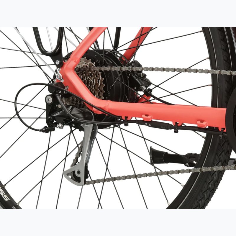 Rower elektryczny KROSS Sentio Hybrid 2.0 el. 504 Wh koralowy/żółty/matowy 9