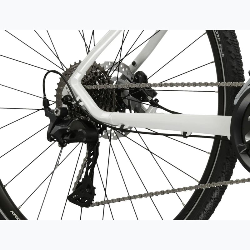 Rower crossowy damski KROSS Evado 7.0 W biały/turkusowy/połysk 8