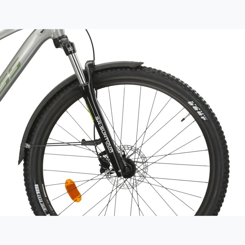 Rower górski KROSS Hexagon 4.0 EQ 27,5" srebrny/zielony/połysk 6