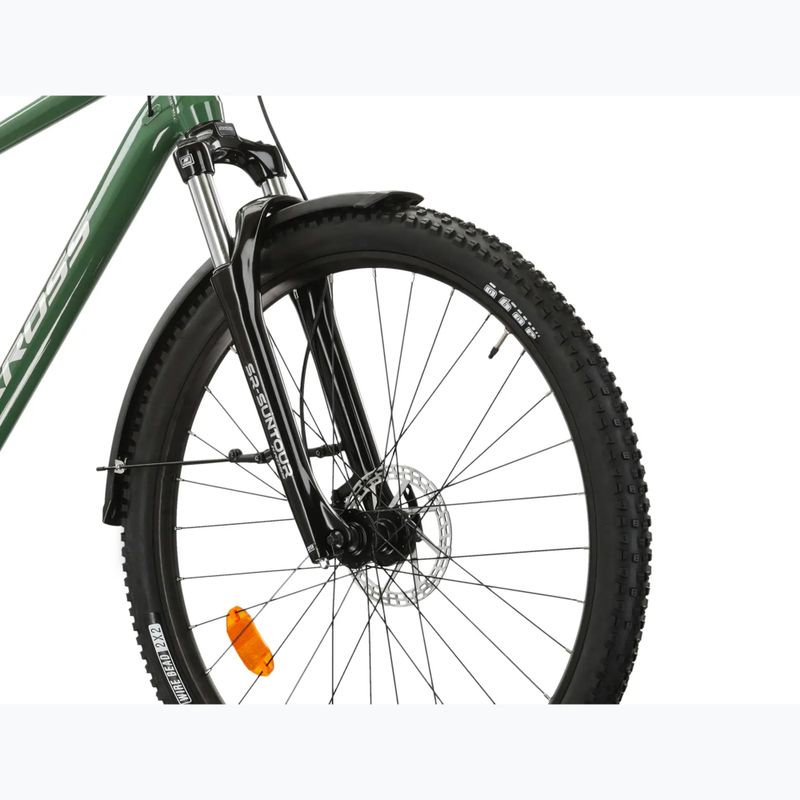 Rower górski KROSS Hexagon 4.0 EQ 27,5" zielony/srebrny/połysk 5