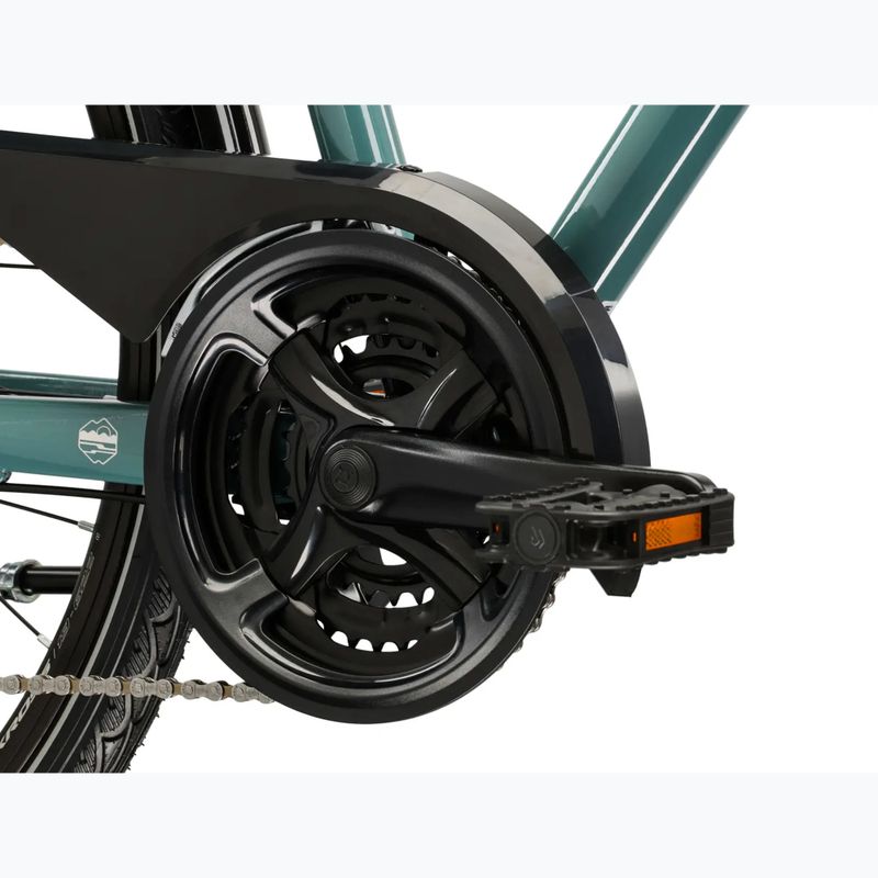 Rower trekkingowy męski KROSS Trans 3.0 zielony/srebrny/połysk 9