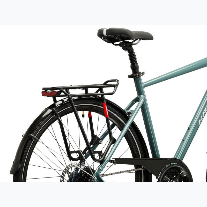 Rower trekkingowy męski KROSS Trans 3.0 zielony/srebrny/połysk 11