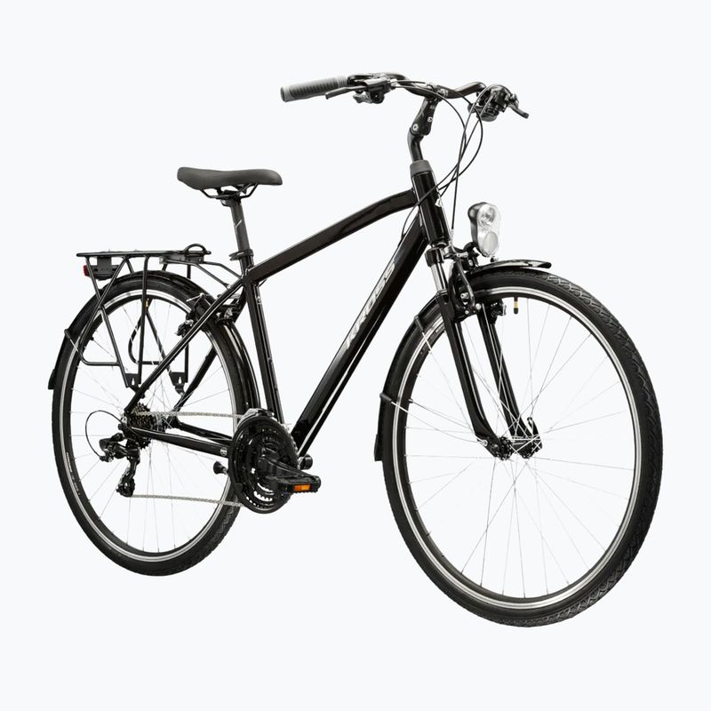 Rower trekkingowy męski KROSS Trans 1.0 czarny/srebrny/połysk 2