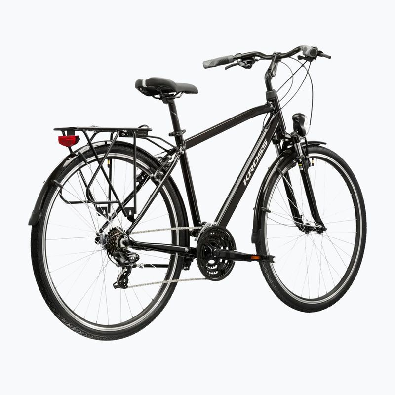 Rower trekkingowy męski KROSS Trans 1.0 czarny/srebrny/połysk 3