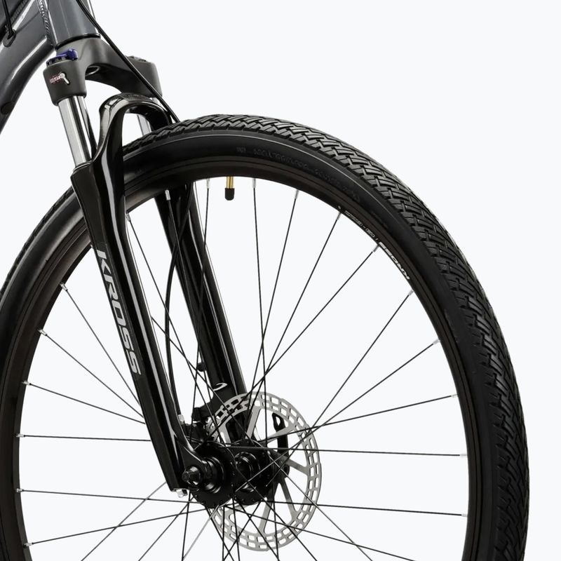 Rower crossowy damski KROSS Evado 5.0 W szary/niebieski/połysk 5