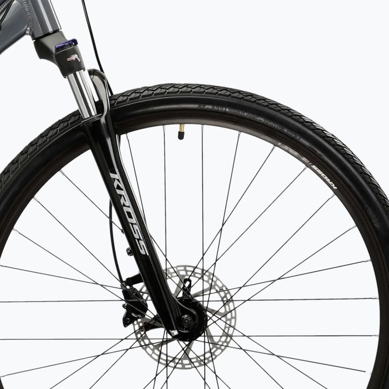 Rower crossowy damski KROSS Evado 5.0 W szary/niebieski/połysk 6