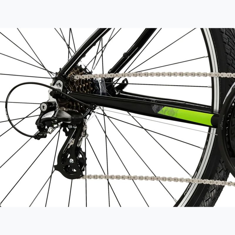 Rower crossowy KROSS Evado 2.0 czarny/zielony/połysk 7