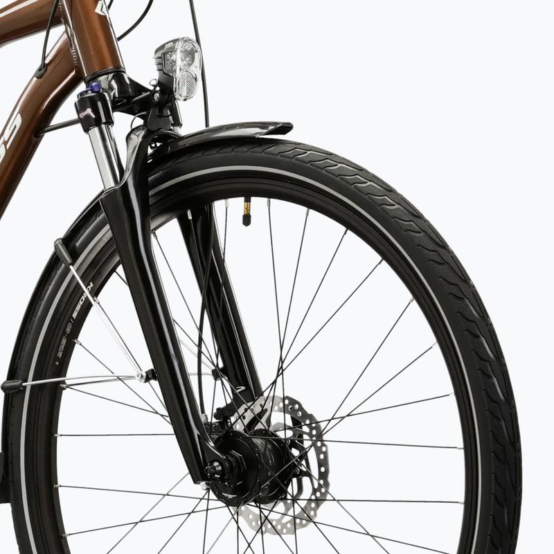 Rower trekkingowy męski KROSS Trans 5.0 brązowy/srebrny/połysk 5