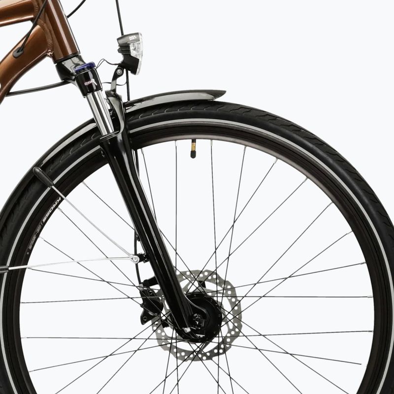 Rower trekkingowy męski KROSS Trans 5.0 brązowy/srebrny/połysk 6