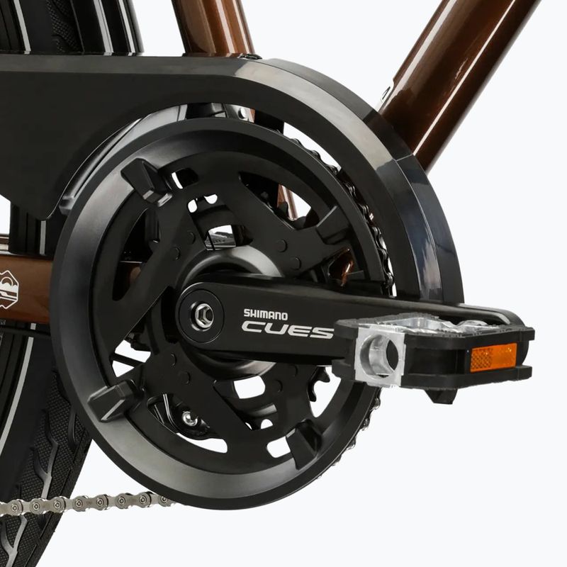 Rower trekkingowy męski KROSS Trans 5.0 brązowy/srebrny/połysk 9