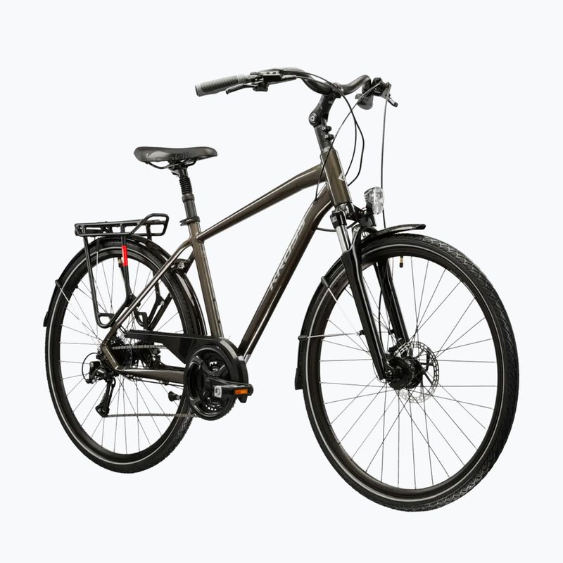 Rower trekkingowy męski KROSS Trans 4.0 brązowy/srebrny/połysk 2