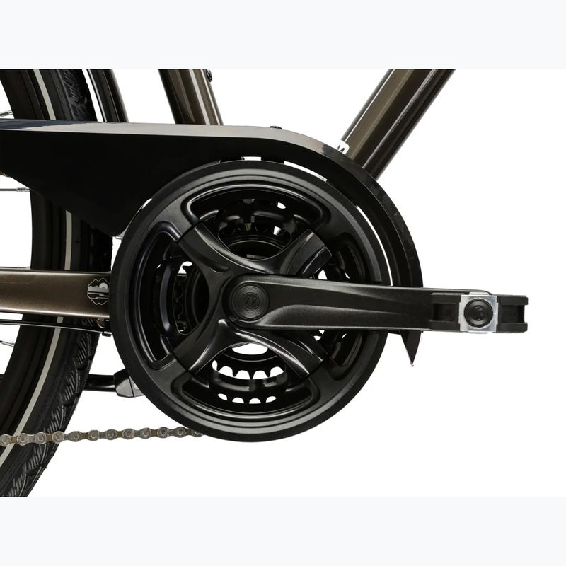 Rower trekkingowy męski KROSS Trans 4.0 brązowy/srebrny/połysk 10