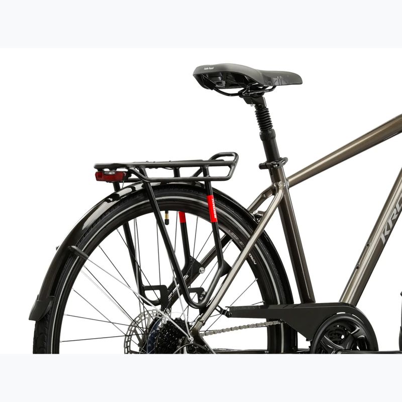 Rower trekkingowy męski KROSS Trans 4.0 brązowy/srebrny/połysk 11