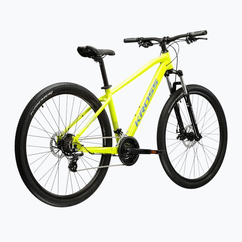 Rower górski KROSS Hexagon 2.0 29" 2025 limonkowy/niebieski/ połysk 3