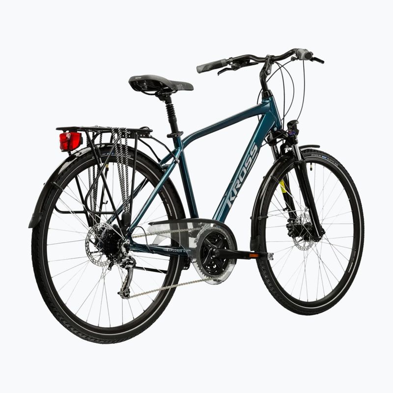 Rower trekkingowy KROSS Explorer 4.0 turkusowy/srebrny/połysk 3