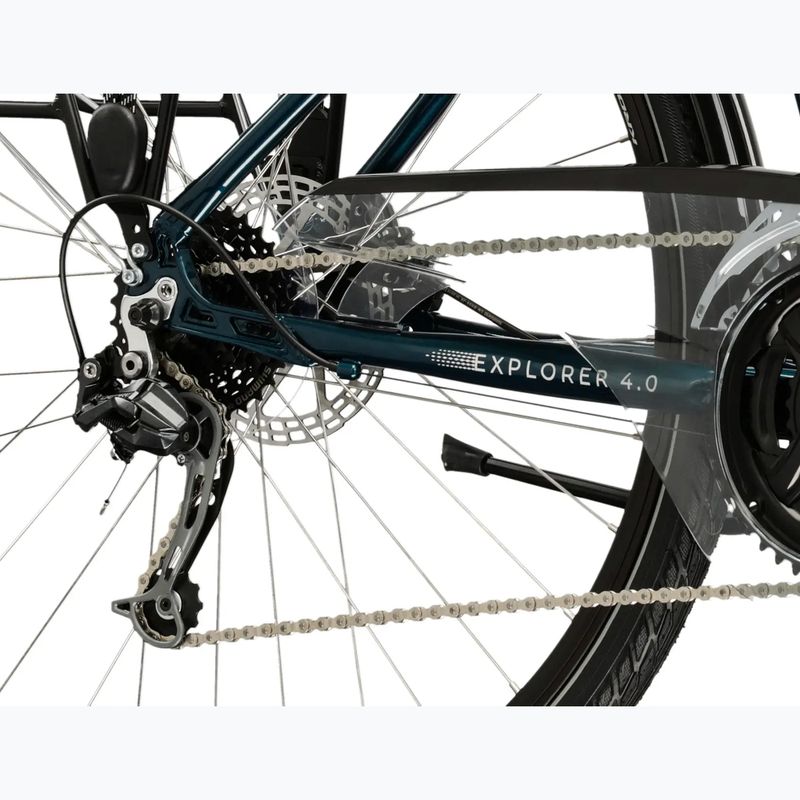 Rower trekkingowy KROSS Explorer 4.0 turkusowy/srebrny/połysk 8