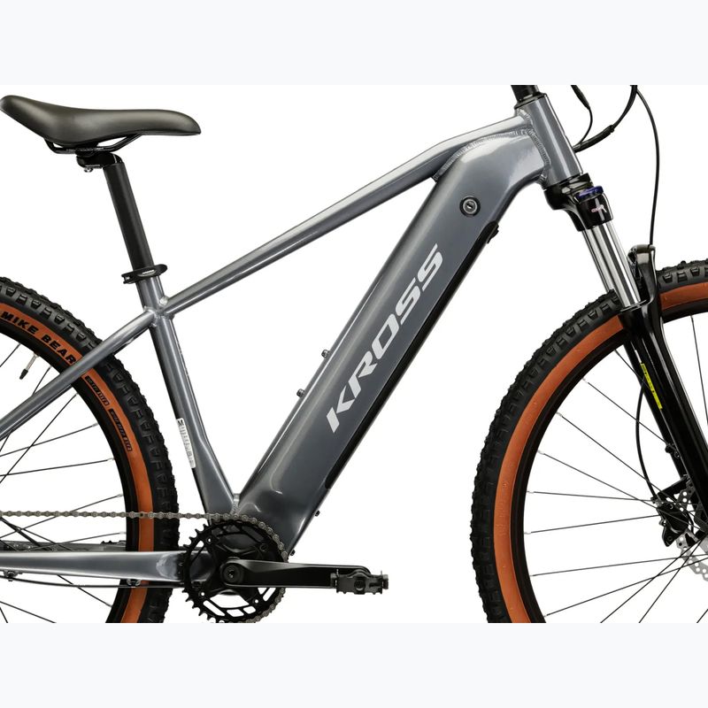 Rower elektryczny KROSS Hexagon Boost 1.0 522Wh szary/szary/połysk 12
