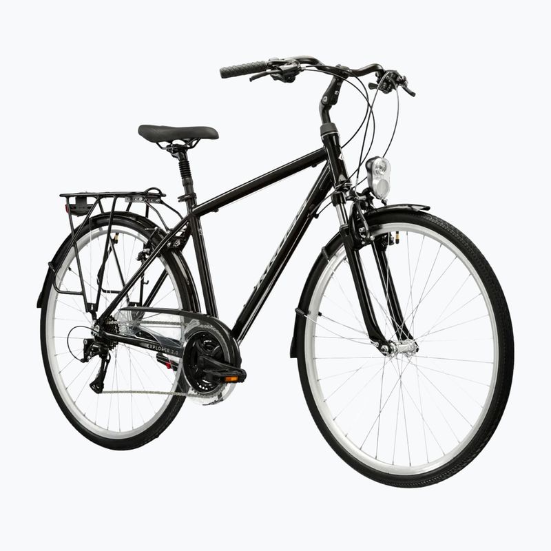 Rower trekkingowy KROSS Explorer 2.0 czarny/srebrny/połysk 2