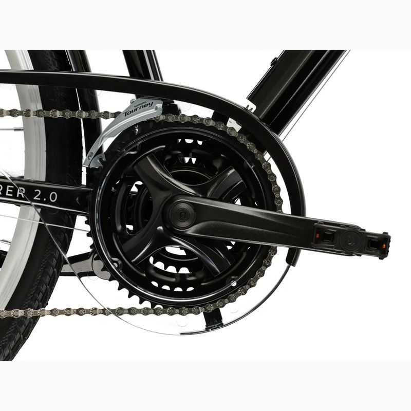 Rower trekkingowy KROSS Explorer 2.0 czarny/srebrny/połysk 9