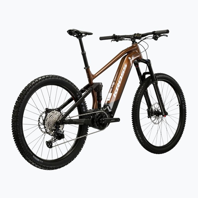 Rower elektryczny męski KROSS Grist Boost 3.0 el. 630 Wh  brązowy/czarny/połysk 3